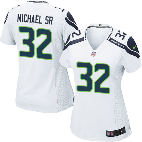 Women's Elite Christine Michael Sr Nike Jersey White Road - #32 NFL Seattle Seahawks